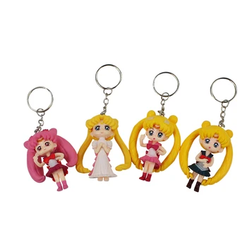 Anime Sailor Moon, Mars, Jupiters, Venēra, Dzīvsudraba Attēls Rotaļlieta Ar Keychain Kulons Lelles 4~6cm