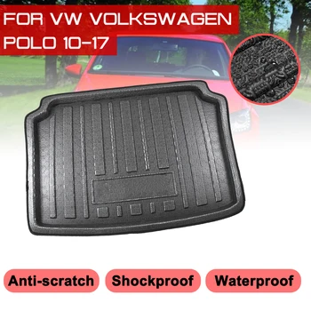Auto Grīdas Paklājs Paklāju Aizmugurējais Bagāžnieka Anti-dubļu Segumu, Volkswagen VW Polo 2010-2017