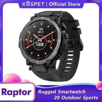 KOSPET Raptor Izturīgs Smartwatch Vīriešiem, Āra Sporta Smart Pulkstenis Fitnesa Tracker Ūdensizturīgs Smart Skatīties Uz IOS Xiaomi Android