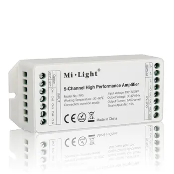 CLAIET Milight PA5 DC12V-24V 15A 5-Kanālu RGB RGBW RGB+PKT LED Lentes Kontrolieris Pastiprinātājs JAUNAS