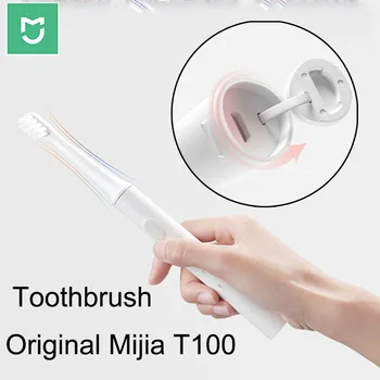 Xiaomi Mijia T100 Sonic Elektriskā zobu Suka Pieaugušo Ultraskaņas Automātiskā Suku USB Lādējamu Ūdensizturīgs Zobu Suku Xiami