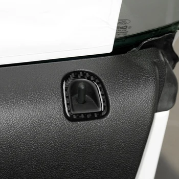 2gab Oglekļa Šķiedras Auto Door Lock Pin Rokturi, Rāmis Melns, Vāks Ford Mustang 09-13