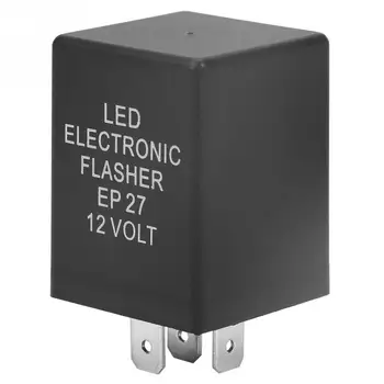 EP27 12V 0,1 W-150W 5-Pin LED Flasher Flash Pārraidi Pagrieziena Signāla Gaismu Hyper Flash Noteikt Flasher Relejs Melns Auto Piederumi