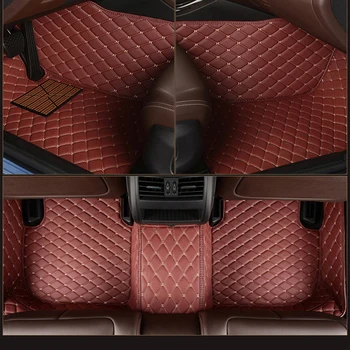 ādas Pasūtījuma automašīnas grīdas paklājs priekš Mazda 6 gh 2 3 5 CX3 CX5 CX7 CX9 ATENZA MX-5 paklāju auto piederumi