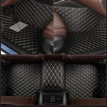 ādas Pasūtījuma automašīnas grīdas paklājs priekš Mazda 6 gh 2 3 5 CX3 CX5 CX7 CX9 ATENZA MX-5 paklāju auto piederumi