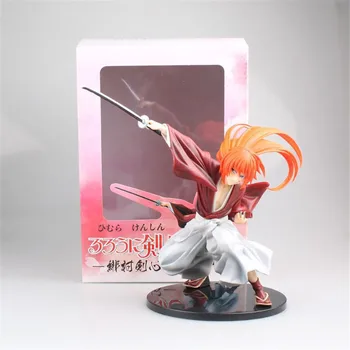 Rurouni Kenshin Himura Kenshin Rīcības Attēls PVC Kolekcionējamu Rotaļlietu Figuras Anime Kids Dāvanu Rotaļlietas Bērniem Figma Lelle Modelis PM