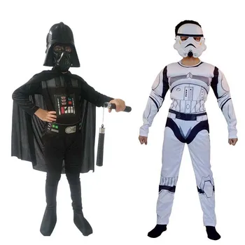 Disney Star Wars Surperhero Balto Karavīri Samurai Kostīmu viengabala Uzvalku Halloween Cosplay Bērnu Puses Veiktspējas Dāvanu