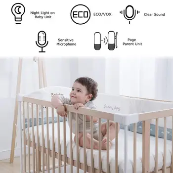 Jaunas Ielidošanas 2.4 Ghz Bezvadu Baby Uzraudzīt, Mazās Pārnēsājamās Audio Bērnu Uzraudzīt, divvirzienu Audio Funkciju, Domofons Uzlādējams Akumulators
