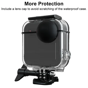 Touchscreen Ūdensizturīgs Korpuss Gadījumā GoPro MAX 360 Niršanas Aizsardzības Zemūdens Niršanas Vāks Go Pro Max Kameru Piederumi