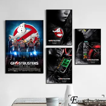 Ghostbusters Filmu Vintage Plakāti un Izdrukas Sienas Dekoratīvās mākslas Ainu Kanvas Glezna Uz dzīvojamo Istabu Mājas Dekoru bez rāmīša