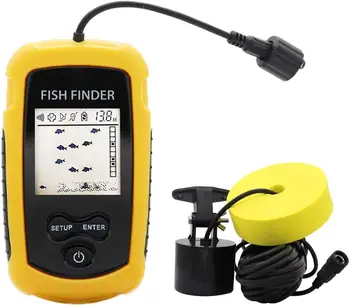Portatīvo Fish Finder ledus zvejas Sonar Stabilāku Signālu Devēju Fishfinder 0.7-100m zvejas echo sounder