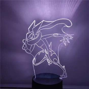 Pokemon Greninja Rīcības Attēls 3D Anime Nakts Gaismas Bērniem Rotaļlietas Atdzist Pokemon Monster PVC Statuetes Modelis Kolekcionējamus Dāvanas