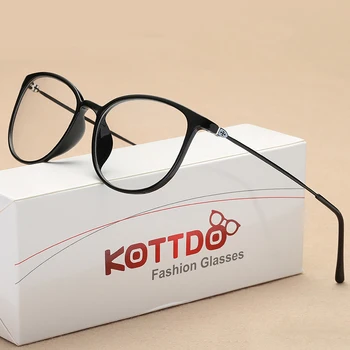 KOTTDO Jaunu Modes Sexy Brilles Sievietēm ar Kvadrātveida Plastmasas Brilles, Briļļu Rāmi, Caurspīdīgs skaidrs, Retro Tuvredzība Acu Brilles