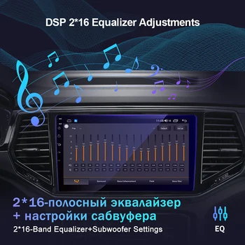 EKIY DSP IPS Android 10 Auto Multimedia Player 6G+128G Jeep Compass Patriot 2010-Auto Radio Stereo, GPS Navi, Wifi, Carplay