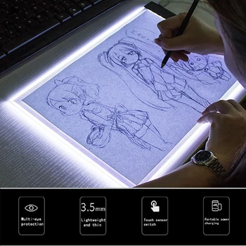LED Diamond Glezniecības Gaismu Pad Lightpad Valdes Dimanta Krāsošanas Piederumi Instrumentu Komplekti A5 Zīmēšanas Grafikas Tabletes Kastē