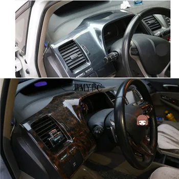 Honda Civic 8. Oglekļa Šķiedras Automašīnas salona Paneli, Spidometru, Instrumentu Paneļa Vāku Apdare 2004 2005 2006 2007 2008 2009