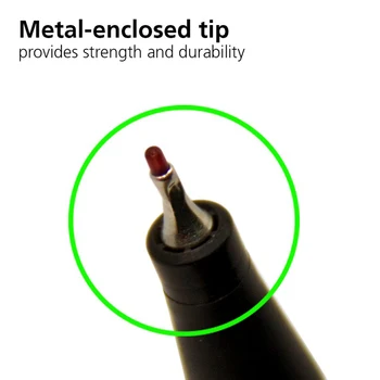 Stabilo point fineline & jūtama-tip pildspalvas līnijas platums 0.4 mm Garš klp-off laiks, Metāla-slēgtās padoms ilgu kalpošanas ilgums