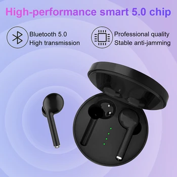 TWS TW40 Bezvadu Austiņas Bluetooth V5.0 Daudzfunkcionāls Stereo Trokšņa Conceling Uzlādējams Portatīvo Modes Austiņas ar Mic
