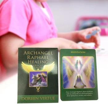 Erceņģelis Rafaēls Dziedināšanas Oracle Kārtis Angļu Valodā 44 Kartes Tarots Zīlēšana Likteni Galda Spēle