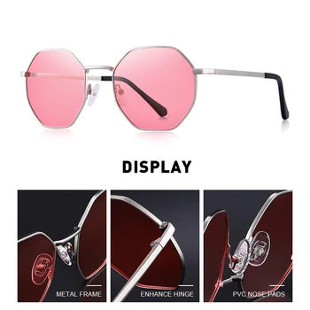 MERRYS DIZAINA Sieviešu Modes Laukumā Polarizētās Saulesbrilles, Dāmas Trending Saulesbrilles Astoņstūra Rāmis UV400 Aizsardzība S8319