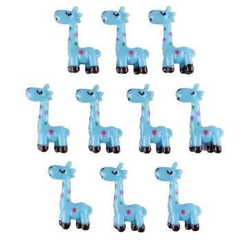 50gab Zilā žirafe Sveķu Scrapbooking Matu Loku Klipu Centrs Amatniecības Embellishment Piekariņi Cabachons