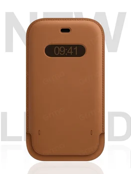 Magnētiskā iPhone 12 Pro Max 12 Mini Gadījumā Magsafe Bezvadu Lādēšanas Magnētisko Īstas Ādas Kartes Paketes Tālruņa Vāciņu