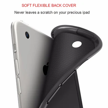 Par Jauno iPad 10.2 collu 2019 Flip Stends, vāka Magnētisko silikona smart case for ipad 10.2 7. Paaudzes Būtiska