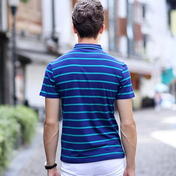 DŽUNGĻU ZONĀ tīrtoņa krāsu Svītrains Polo Krekls Modes Vīrieši 2018 augstākās Kvalitātes Vasaras Īsām Piedurknēm Polo Vīriešu Zīmolu POLO 8097