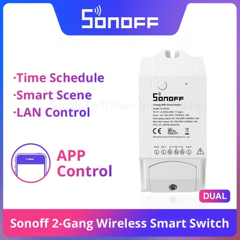 Itead Sonoff Dual 2 Banda Wifi Gaismas Slēdzi Tālvadības Slēdzis Smart Home Wifi Modulis Darbojas Ar Alexa, Google Home IFTTT