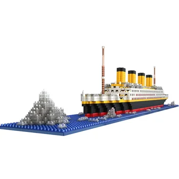 2019 Titānika 1860pcs Kuģa 3d Mini Diy Celtniecības Bloki Rotaļlieta 