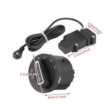 Auto Lukturu Slēdzis ar Gaismas Miglas Kontroles un Lukturu Sensors Modul pret koroziju der Golf 7 MK7 2013-2018 5GG941431D