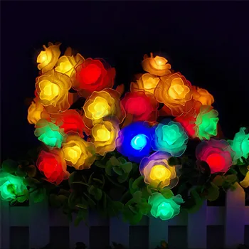 10/20/30/50/100M LED Rose Pasaku Gaismas Ziedu String Luces Kāzu Mājas Valentīna Dienas Pasākums Puse Vainags Ziemassvētku Dekori Luminaria