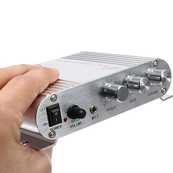 Mini Hi-Fi Stereo Pastiprinātājs CES LAI LVPIN 200W 12V MP3 Auto Radio Audio jaudas pastiprinātāju 2.1 CH Māju Super Bass