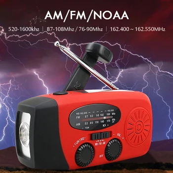 Portatīvo Daudzfunkcionāls Roku Radio Saules Kloķa Dinamo Powered AM/FM/NOAA Radio Izmantot Ārkārtas LED Lukturīti Power Bank