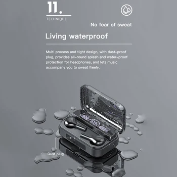Jaunu TWS Bluetooth 5.0 Austiņas Bezvadu Austiņas 2000Mah Sporta Ūdensizturīgs Austiņas Trokšņu slāpēšanas Earbuds Ar Mikrofonu