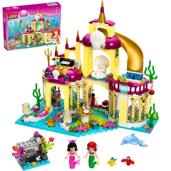Jaunu Disney Saldēti Princese Elza Ledus Pils Princese Anna Uzstādīt Ēkas Modeli, Bloki Ziemassvētku Dāvanu Rotaļlietas Meitenēm