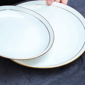 60 Vadītāji jingdezhen keramikas ķīniešu ēdieni Eiropas stila ēdieniem noteikt Galda Rīsu Bļodā Salātus, Nūdeles Bļoda Dinnerware Komplekti