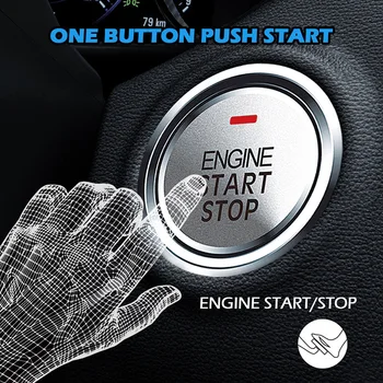 Viena Poga Start Stop 2-Way Auto Signalizācija Ar Autostart Tālvadības Dzinēja Start Smart Tālrunis Bluetooth Centrālā Atslēga Universal