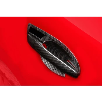 Durvju roktura vāciņš ABS Oglekļa šķiedras Mazda 3 Axela 2019 2020 Durvju Rokturi Trauka Vāciņš Melns, Apdare, Rāmis