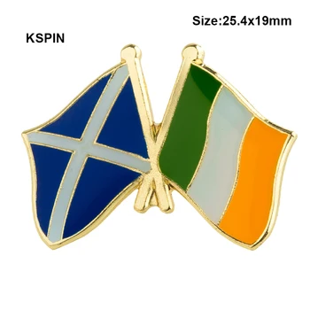 KSPIN Skotijas, Īrijas Draudzību Karogs, Emblēma, Karogs pin 10pcs daudz XY0047
