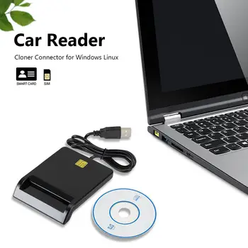 Stabila Darbība USB Smart Card Reader Uzticamu Vienkāršību, lai DNIE ATM CAC IC ID, SIM Kartes Cloner Savienotājs Windows