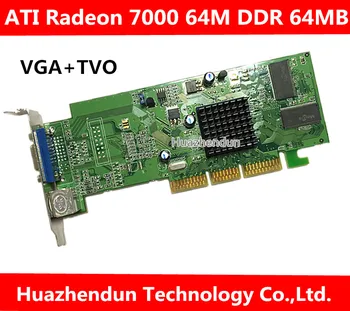 Augstas Kvalitātes Sapphire ATI Radeon 7000 64MB DDR 64MB AGP VGA Video Karte Ar saskarne VGA+TVO