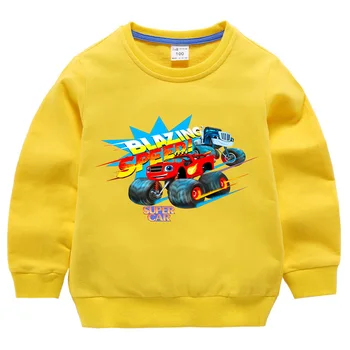 Modes Zēni Meitenes Karikatūra Auto Pavasara Rudens Sporta Krekls, T Krekls Virsdrēbes Bērniem, Bērnu Skolas Tērpiem Apģērbi