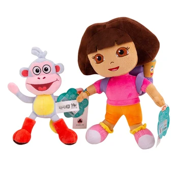 Augstas kvalitātes Patīk Dora Piedzīvojumu Mono Zābaki Swiper Plīša Rotaļlietas Lelle Dora Mīksta Plīša Mērkaķis Un TV Plīša Rotaļlieta Filmas Bērniem