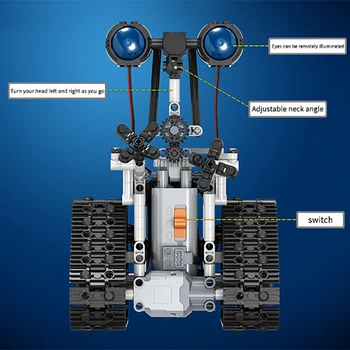 408PCS Tālvadības Saprātīga Robots Celtniecības Bloki Savietojami Tehnika Pilsēta Radošo Electric RC Robots Ķieģeļu Rotaļlietas Bērniem