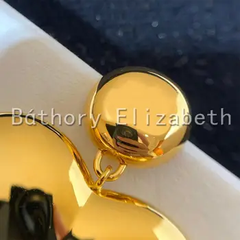 Elizabete pendientes Vintage Krāsu dorado para mujer pendientes simples Modes romantika pendientes corazón de de de melocotón