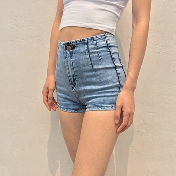 Vintage sexy mini augstās jostasvietas bikses sievietēm laupījumu, melnas džinsa bikses mujer feminino jean bikses sieviešu vasaras 2019