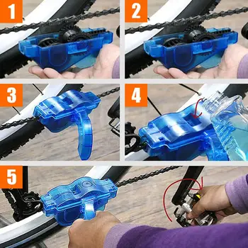 Velosipēds Tīrīšanas Motociklu Ķēdes Tīrītājs Velosipēdu Instrumentu Komplekti Riepu Sukas Ceļa MTB Tīrīšanas Cimdi Aprites Instruments, Tīrīšanas Komplekti