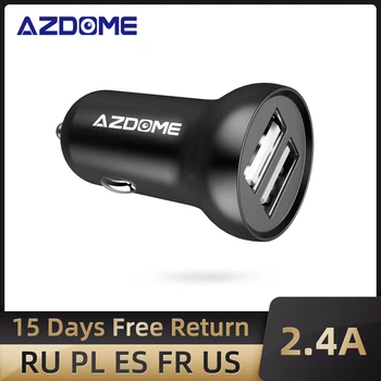 AZDOME Mini USB Auto Lādētājs Mobilo Tālruni, Tabletes 2.4 Ātru Lādētāju, Auto Lādētāju, Dual USB Adapteri Auto GS63H M01 Dash Cam