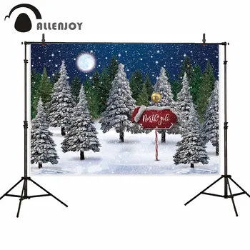 Allenjoy Ziemassvētku eglīte photophone ziemas jauno gadu dekoratīvais kamīns ziemeļbriežu gaismas fona fotogrāfija studija fonu